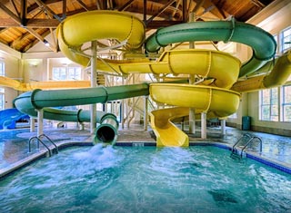 Indoor water park at Hampton Inn in North Conway NH