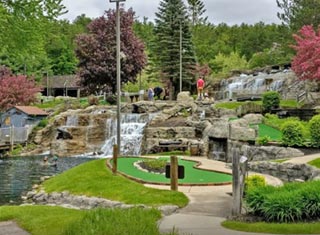 Play mini golf at Pirate Cove Adventure Golf in North Conway NH