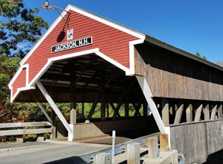 North Conway NH area covered bridge in Jackson NH