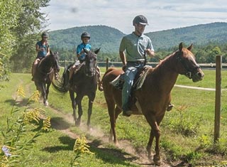 Horseback riding at Attitash Mountain Resort in Bartlett NH