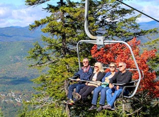 Scenic chairlift at Attitash Mountain Resort in Bartlett NH