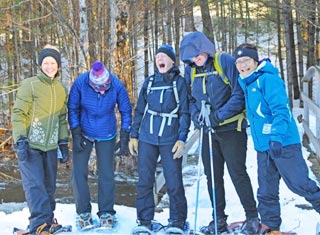 Snowshoeing at King Pine Ski Resort in East Madison NH