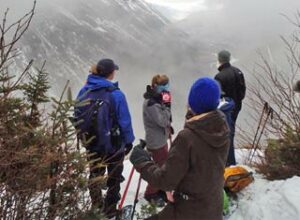 North Conway NH area winter hiking with Redline guides