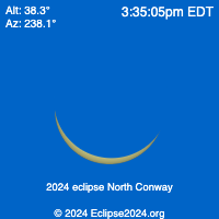 Click for a rough animation of what the 2024 eclipse will look like from North Conway.