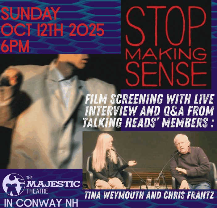 Stop Making Sense Screening – with live Interview and Q&A with Talking Heads’ Chris Frantz and Tina Weymouth