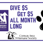 Give $5 Get $5 at Moat Mountain Brewing benefiting Conway Area Humane Society