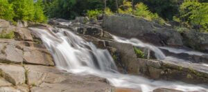 white mountain waterfalls