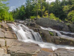 white mountain waterfalls